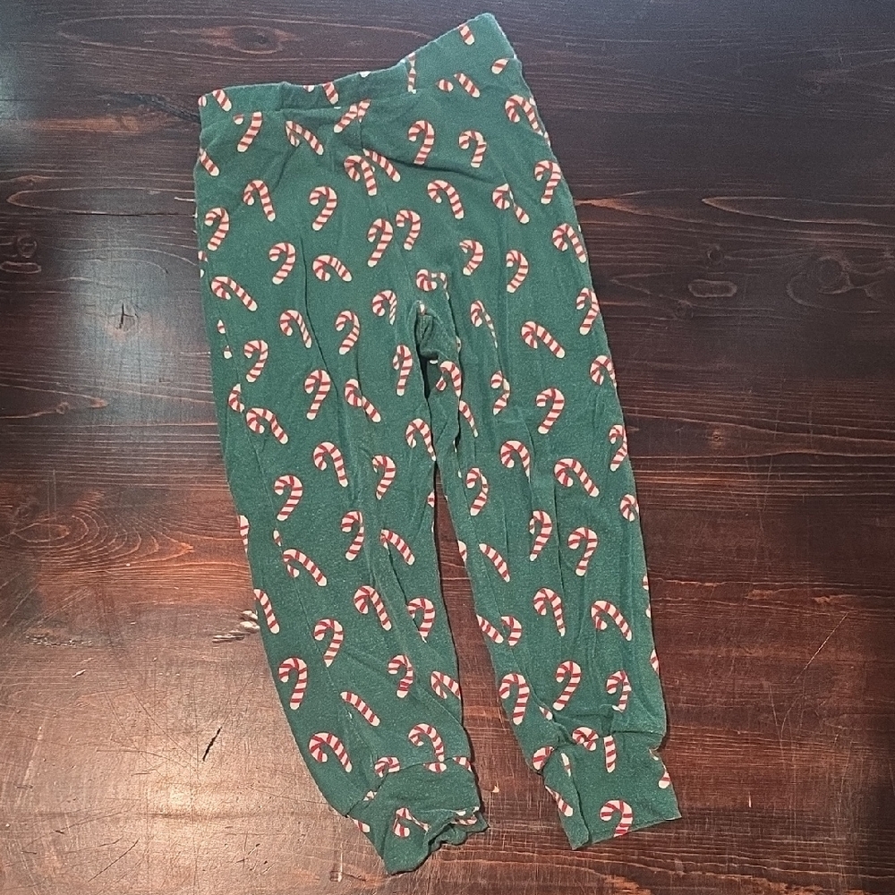 Elle Olivia Candy Cane Christmas Bamboo Pajama Pants - Green - Size 2T
